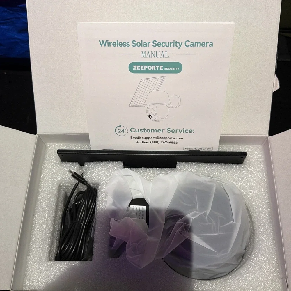 Solar Security Camera Wireless‎ Outdoor, 2K Pan/Tilt 360° View Sl